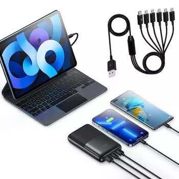 USB2.0 Тип A Мужской на 6 USB Мужской Разъем для передачи данных и зарядки Кабель синхронизации и питания Разветвитель для телефона Высокая скорость 50CM