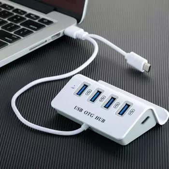 USB2.0 USB OTG HUB Док-станция 4 USB-концентратор док-станции Концентратор док-станции 4 в 1 для мобильных устройств/ПК 2 in 1