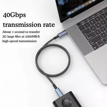 USB4.0 40 Гбит/с 10 Гбит/с Thunderbolt 4 Тип C-C Кабель 8K @ 60 Гц PD Ноутбук Для MacBook Switch Fast I9T2 usb4-1m