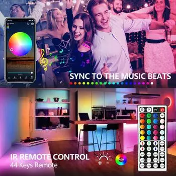 USB5V светодиодная лента RGB5050 светодиодная настенная лампа для комнаты с приложением для дистанционного управления гибкая светодиодная лента диодные лампы для домашнего декора комнаты 1m