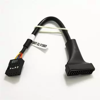 USB 2.09-pin male to USB 3.019-pin Male Adapter Cable for internal PC use, 15 cm