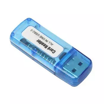 USB 2.0 4 в 1 устройство чтения карт памяти для M2 SD SDHC DV Micro SD TF Card синий