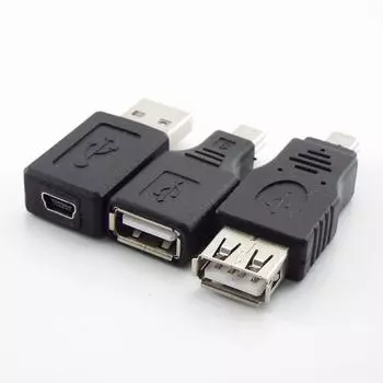 USB 2.0 A Female Male To Mini B 5-контактный женский/штекерный разъем-адаптер для Mini Type-A B Jack Splitter OTG Converter no.3