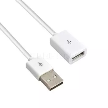 USB 2.0 A удлинитель для передачи данных с разъемом «папа-мама» для зарядки и зарядки дополнительного кабеля для iPhone 6 Plus Samsung Note4 S6 Edge, шнура для ноутбука 1m белый