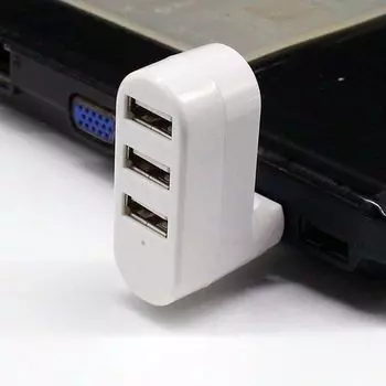 USB 2.0 Мини USB-концентраторы 3 порта USB-конвертер Многопортовый USB-разветвитель для офисного использования белый