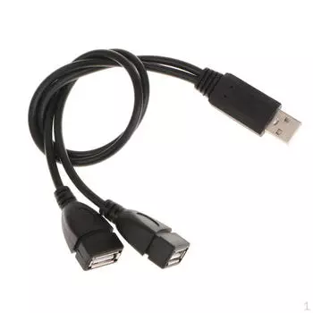 USB 2.0 папа на двойной мама Кабель-адаптер-разветвитель-концентратор