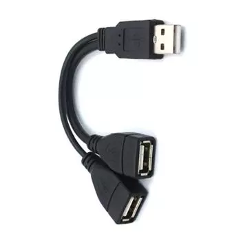 Usb 2.0 разветвитель Y-кабель 1 штекер на 2 гнезда удлинитель адаптер питания конвертер для ПК автомобиль передача данных зарядный кабель 15cm