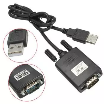 USB 2.0 штекер к последовательному RS232 DB9 9-контактный адаптерный кабель для Windows 98/Me/2000/XP