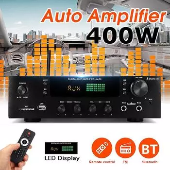USB 2*200 Вт 1388 Bluetooth стерео 2,0 усилитель Hi-Fi мощность с дистанционным управлением SD Aux микрофонный вход автоматический усилитель 220 В-240 В
