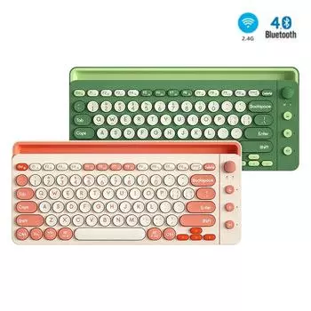 USB 2,4G + Bluetooth-клавиатура для iPad, телефона, планшета, слот для карт, перезаряжаемая беспроводная клавиатура, Корейская + английская, несколько устройств