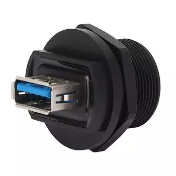USB 3.0 двойной разъем-женщина водонепроницаемый двойной резьбовой разъем на задней панели