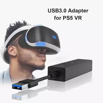 USB 3.0 Мини-адаптер камеры для PS5 VR Кабель-адаптер Разъем «папа-мама» для PS5 PS4 Разъем камеры Аксессуары для игр VR чёрный