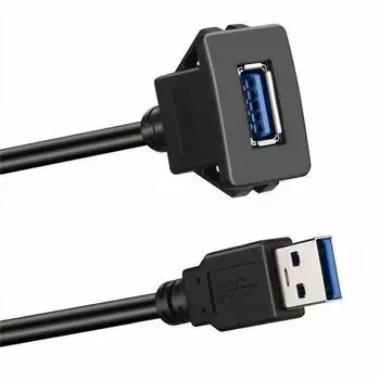 USB 3.0 удлинительный кабель для скрытого монтажа панели с пряжкой для автомобиля, грузовика, лодки, мотоцикла, приборной панели 1 м 1M