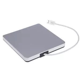 USB 3.0 Ультратонкий внешний оптический привод CD-RW Устройство записи DVD-RW CD/DVD-плеер Портативный DVD-диск серый