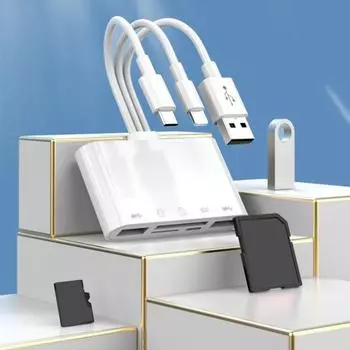 USB 3 OTG Card Reader для Android TF/SD Dual Slot Adapter для Apple