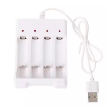 USB 4 слота Быстрое зарядное устройство Защита от короткого замыкания ААА и АА Станция для аккумуляторных батарей AVE 1PC