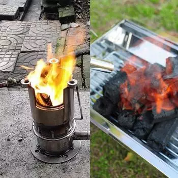 USB 5 В двойной вентилятор для барбекю вентилятор с регулируемой скоростью приготовления пищи вентилятор для гриля для разжигания угля кемпинг нержавеющая сталь с воздуховодом 38MM