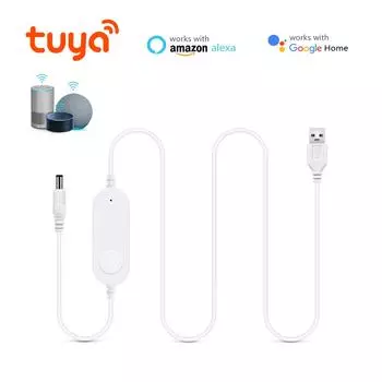 USB 5 В TUYA Smart WiFi одноцветный светодиодный контроллер ленты беспроводной пульт дистанционного управления диммер работает с Alexa Google Home