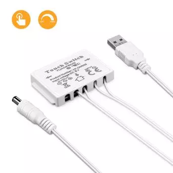 USB 5 В зеркало для ванной комнаты светодиодный сенсорный датчик управления диммер DIY затемняемый туалетный столик зеркало для макияжа лампа с подсветкой