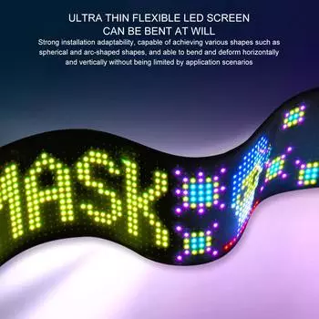 USB 5V светодиодная матричная пиксельная панель гибкая адресуемая RGB-модель граффити прокручивающийся текст анимационный дисплей автомагазин, Bluetooth приложение