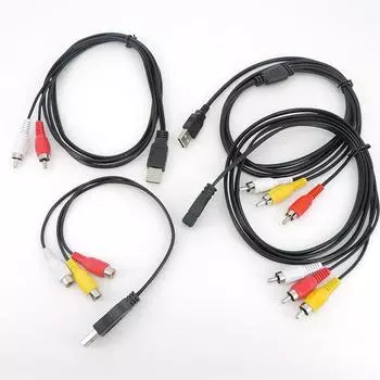 USB A 2.0 «мама» для 2 3 Rca 2/3RCA «папа» AV-разъем Разъем-адаптер-конвертер Кабель Свинец ПК ТВ HDTV AUX Аудио Видео no.2