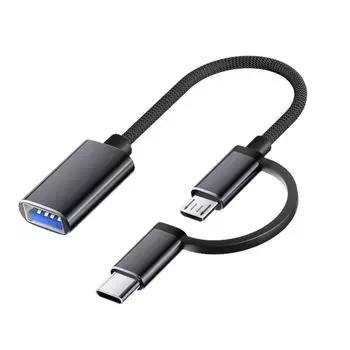 USB A 2 в 1 OTG Type C Кабель-адаптер Тип C 2 в 1 USB C Кабель-адаптер для ПК/ноутбука/телефона