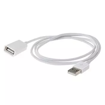 USB A Мужской к Женский M / F Удлинительный Кабель Белый Около Мужской Удлинитель 100см Женский USB2.0 К H3A0