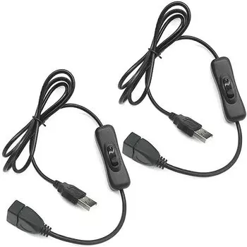 USB A мужской женский удлинительный кабель 1 м ВКЛ/ВЫКЛ с переключателем USB кабель питания зарядка Источник питания передача данных 2.4A Поддержка передачи данных лампа свет