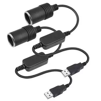 USB A штекер на 12 В адаптер прикуривателя шнур 10 Вт автомобильный прикуриватель женский конвертер шнур для вождения рекордер