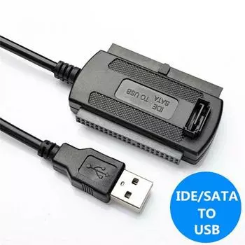 USB-адаптер Кабель-адаптер USB-конвертера для жестких дисков 2,5 3,5 дюйма чёрный