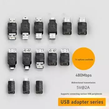 USB-адаптер Micro Mini до 480 Гбит/с Plug and Play Простой высокоскоростной адаптер USB-структуры передачи данных A