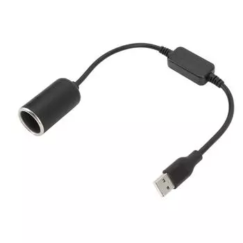 USB-адаптер «папа» на гнездо прикуривателя 12 В 8 Вт, переходник «мама», кабель питания для автомобильной записи