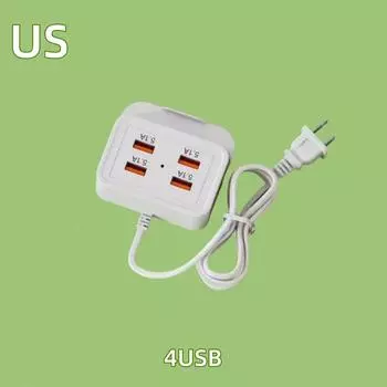 USB-адаптер питания с защитой от перенапряжения USB-зарядная станция и многофункциональный держатель для телефона 4-портовый адаптер питания для дома US 4USB