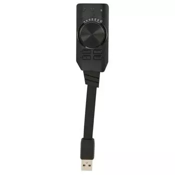 USB-адаптер звуковой карты 7.1-канальная кнопка отключения звука регулятор громкости внешняя стереозвуковая USB-карта для ПК