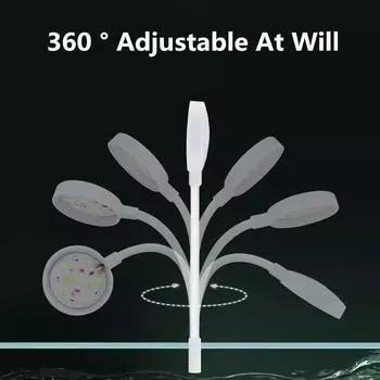 USB Аквариумный светильник 3 Вт 5 В светодиодный водонепроницаемый светильник для аквариума Подводная лампа для аквариумов Декоративная лампа для растений Мини-светильник для аквариума US PLUG белый