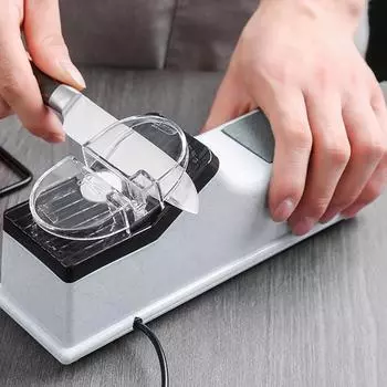 USB электрическая точилка для ножей, регулируемый кухонный нож, инструмент, ножницы, точильный камень белый