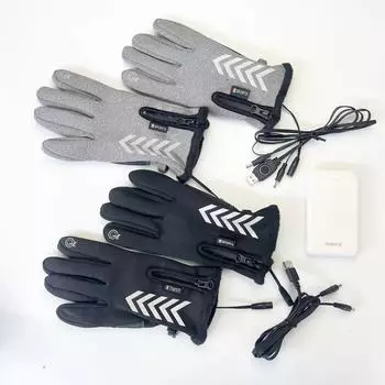 USB электрические перчатки с подогревом 5 пальцев полный обогрев сенсорный экран уличный спорт экспресс курьер мальчик для сохранения тепла зимой average size