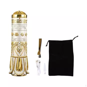 USB Автомобильная электрическая курильница для благовоний Аромадиффузор Маленький электронный держатель Кадило для спа White