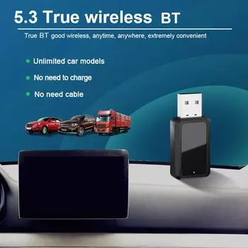 USB автомобильный Bluetooth 5.3 FM передатчик приемник громкой связи мини USB питание автомобильный комплект автоматический беспроводной аудиоадаптер для автомобильного FM-радио