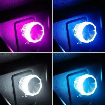 USB Автомобильный светодиодный атмосферный светильник Декоративные лампы для салона автомобиля Окружающая среда Авто ПК Компьютер Портативный светильник Plug Play Ambient
