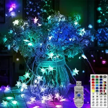 USB/Battery Box LED Stars String Lights Fairy String Outdoor Lamp Home Room Christmas Holiday Wedding Party Lights Decoration