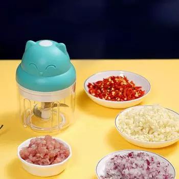 USB Беспроводная электрическая давилка для чеснока, пресс-мясорубка для овощей, чили, мясорубка, измельчитель еды, кухонные инструменты 100ml розовый