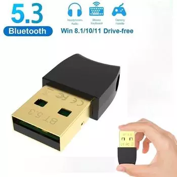 USB Bluetooth 5,3 адаптер Dongle мини-музыкальный аудиоприемник-передатчик для портативных ПК беспроводная мышь-клавиатура