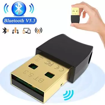 USB Bluetooth 5.3 адаптер Dongle музыкальный аудиоприемник передатчик Bluetooth-совместимый беспроводной адаптер для ноутбука ПК клавиатура мышь динамик наушники