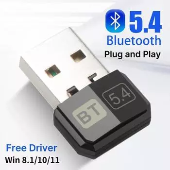 USB Bluetooth 5,4 адаптер Dongle беспроводной Bluetooth-передатчик приемник для беспроводной мыши, клавиатуры, ПК, ноутбука, автомобильного музыкального аудиоадаптера