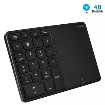 USB+Bluetooth цифровая клавиатура с тачпадом беспроводная цифровая клавиатура для Mac OS бухгалтерский учет Windows IOS 22 клавиши цифровая клавиатура чёрный