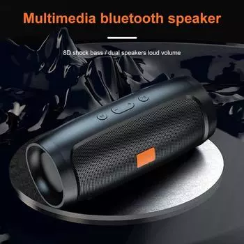 USB Bluetooth динамик Двойной стереодинамик Открытый USB воспроизведение FM голосовое вещание Портативный сабвуфер беспроводной динамик чёрный