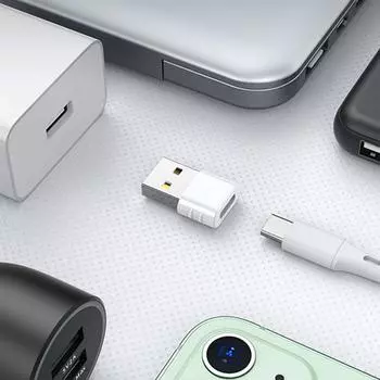 Адаптер USB C Female to USB Male Адаптер USB Type C to USB 2.0 для ноутбука, клавиатуры ПК, 480 Мбит/с белый