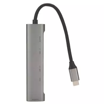 USB C Хаб 4K HD Выход Мультимедийного Интерфейса PD Быстрая Зарядка Type C на 3.5 мм Звук 5 в 1 Мультипорт