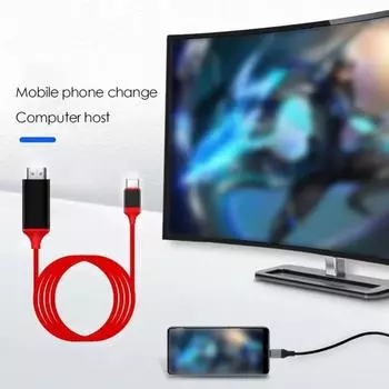 Usb C - HDMI-совместимый 4k/30hz видеокабель 1080p Type C 3.1 HDTV шнур тот же экран для Macbook Pro Chromebook Pixel белый